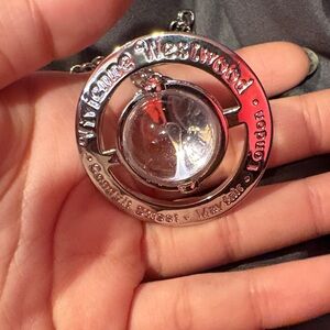 Vivienne Westwood Red and Silver Orb Necklace